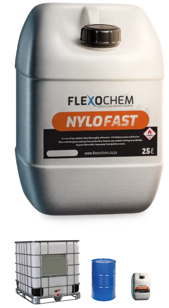 NyloFast 25L washout solvent container with IBC, drum, and small canister options
